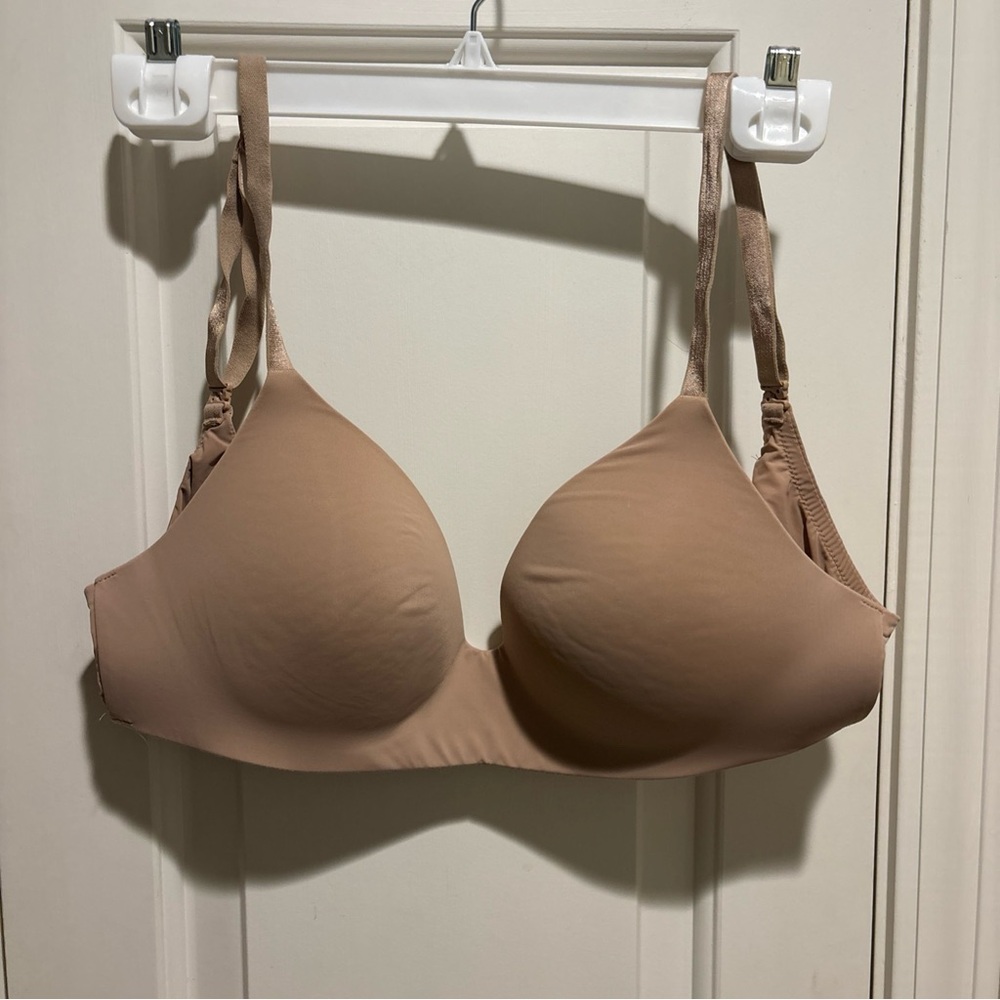 Victoria's Secret Beige lined wireless t-shirt bra, size 36C